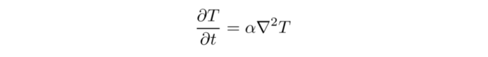Equation 1 – thermal conduction in a rod validation